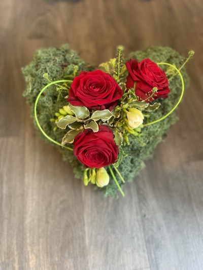 Rose Memory Heart - Rose Memory Moss Heart