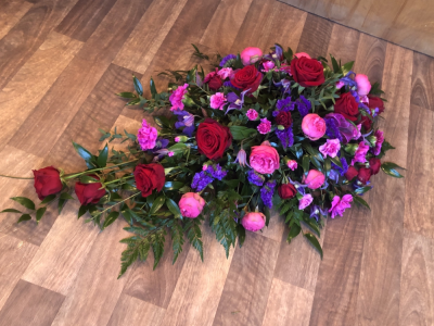 Red and Pink Rose Spray - Luxury Red Rose and Pink Rose single ended spray.