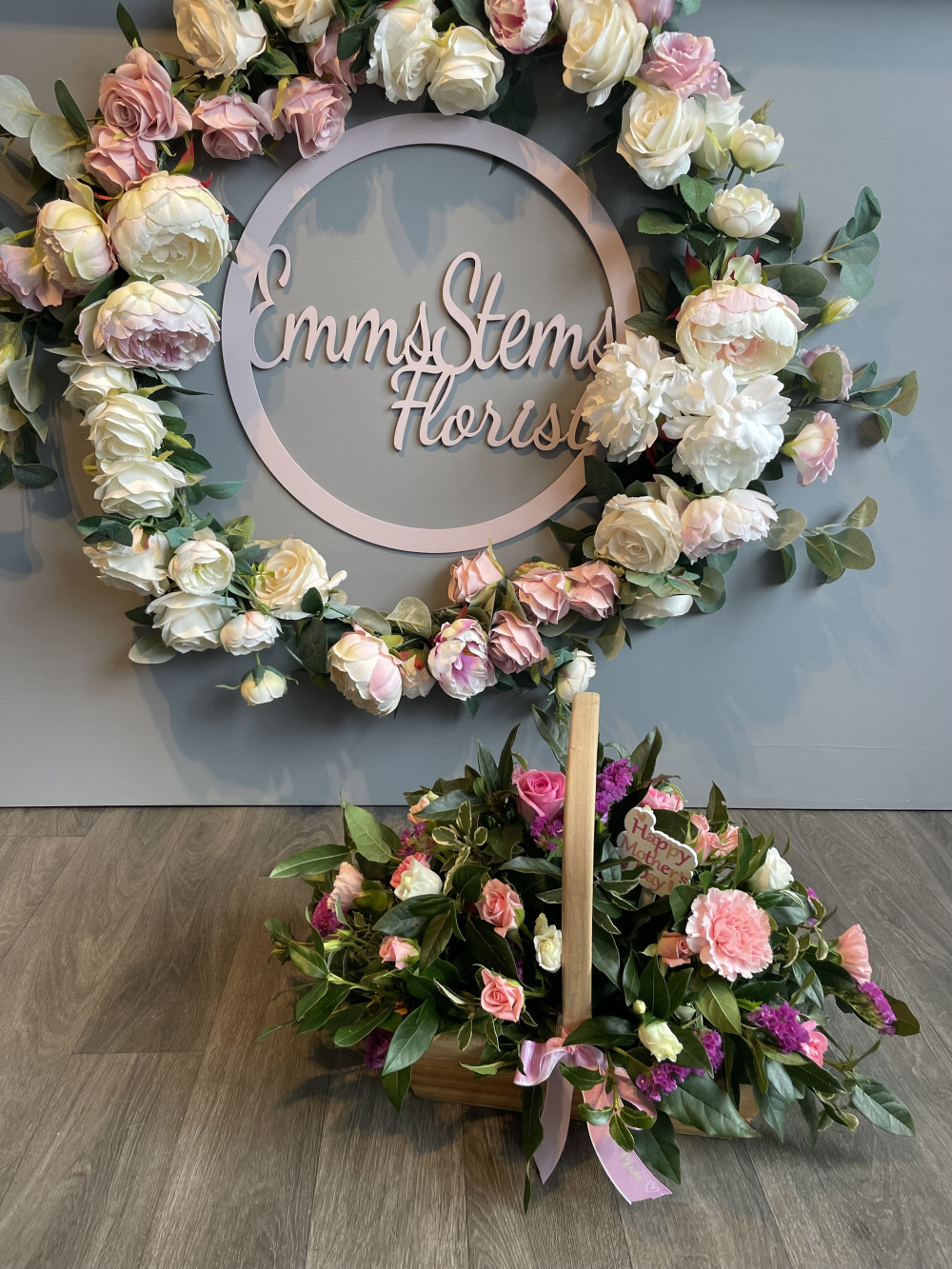 Petty Pink Basket Arrangement